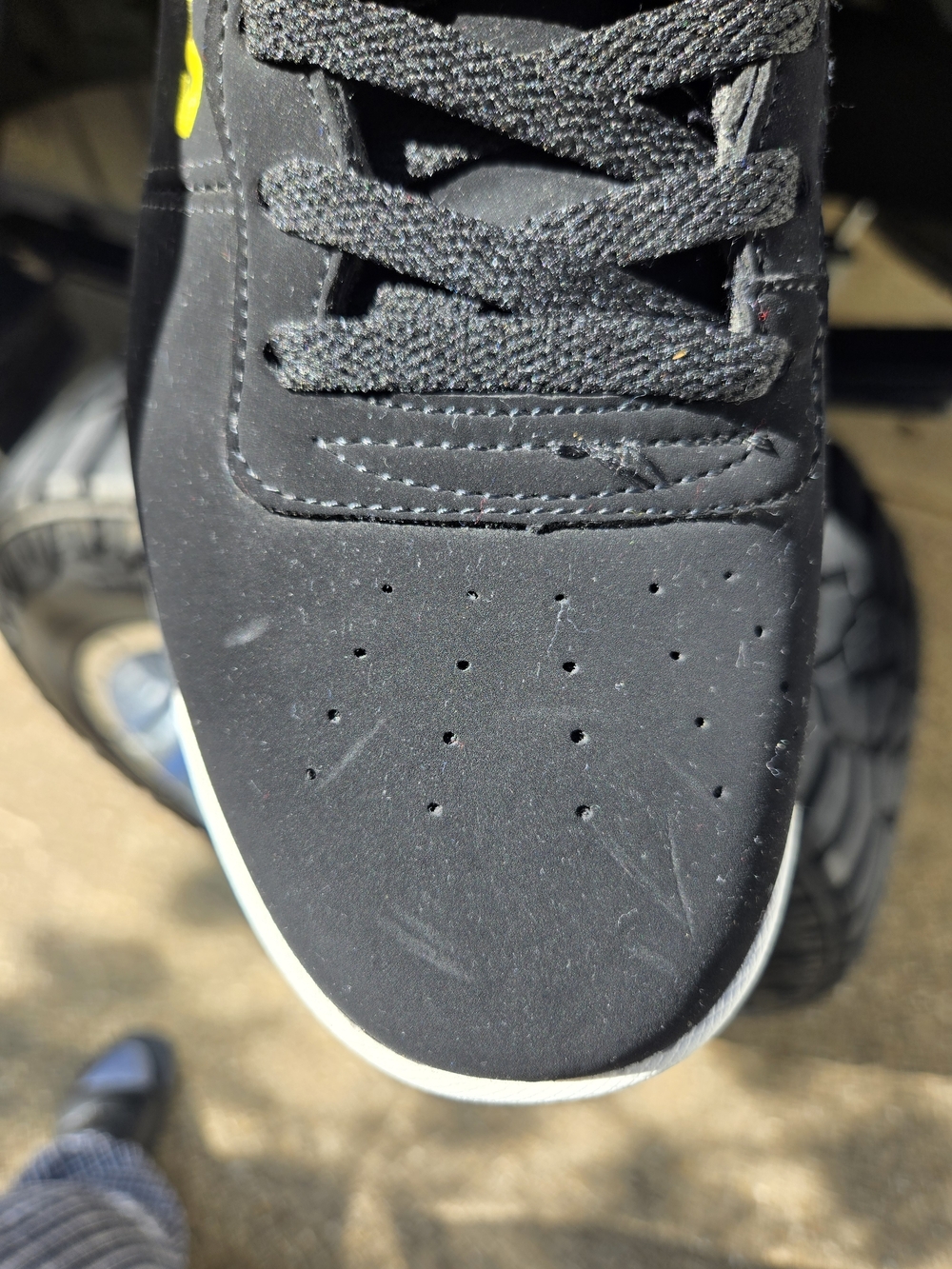 FILA Black High Top Sneakers with Green and Yellow Accents - Picture 8 of 13